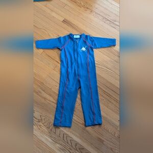 Blue Kids One Piece with Red Accents